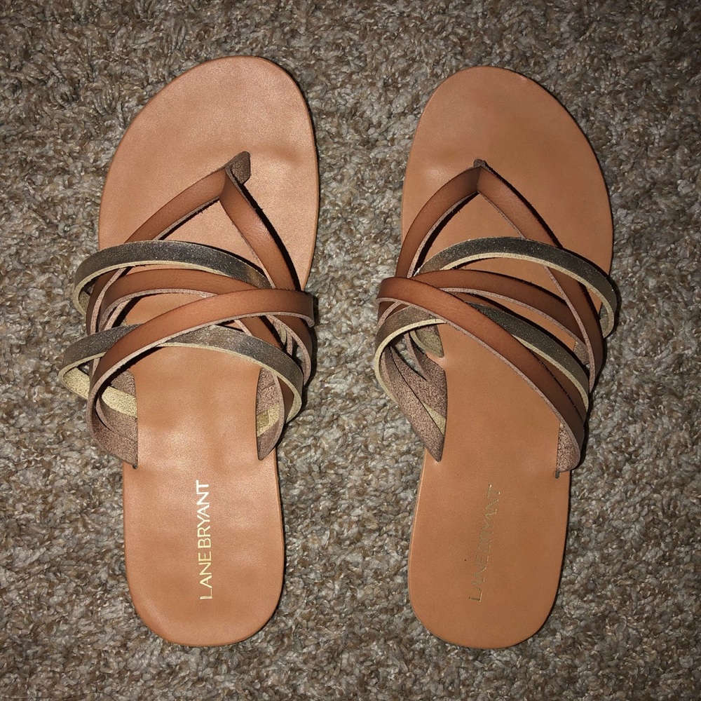 Lane Bryant Wide Width Strappy Sandals 9W